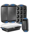 Nutrichef Nonstick 6pc Carbon Steel Bakeware Set In Grey