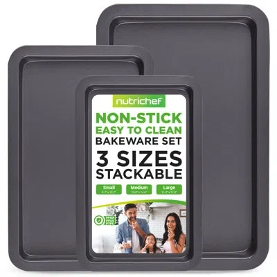 Nutrichef Non-stick Baking Sheet In Black