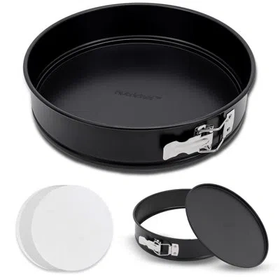 Nutrichef Non-stick Springform Baking Pan, Leakproof And Rustproof Cake Pan - With Stainless Steel Lock And 10 In Black