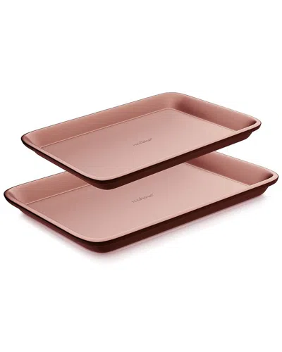 NUTRICHEF NUTRICHEF ROSE GOLD COOKIE SHEETS (SET OF 2)