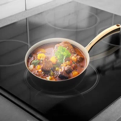 Nutrichef Skillets & Fry Pans Non Stick Ceramic Omelette Pan In Gold