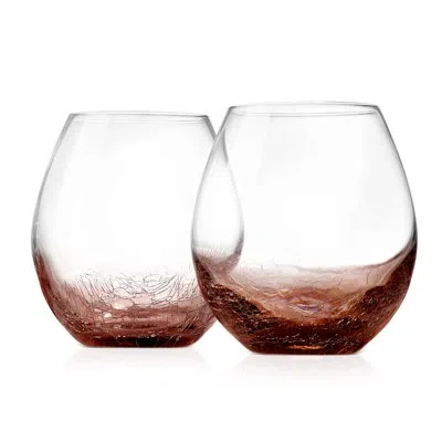 Nutrichef Stemless 2 Piece Assorted Glassware Set In Clear