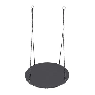 Nutrichef Tree Swing Fabric Replacement Cover - Weatherproof & Water-resistant Fabric In Black