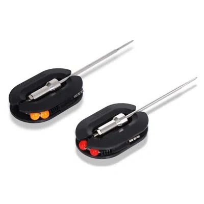 Nutrichef Upgraded Barbecue Thermometer Temperature Probes - 2 Pcs Stainless Steel For  Pwirbbq80 Blu In Polished Chrome