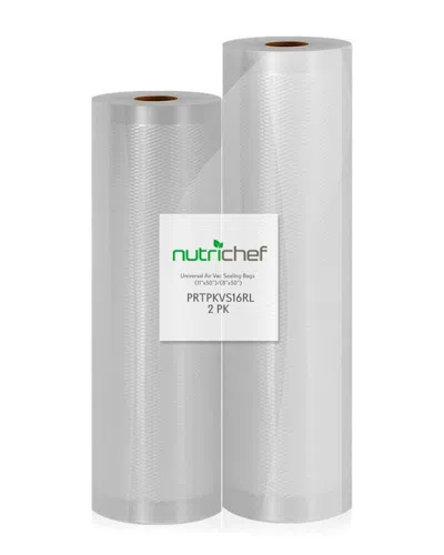 Nutrichef Vacuum Sealer Bags (2 Rolls) In Gray