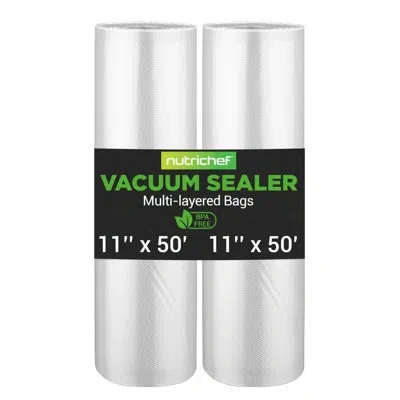 Nutrichef Vacuum Sealer Bags In Clear