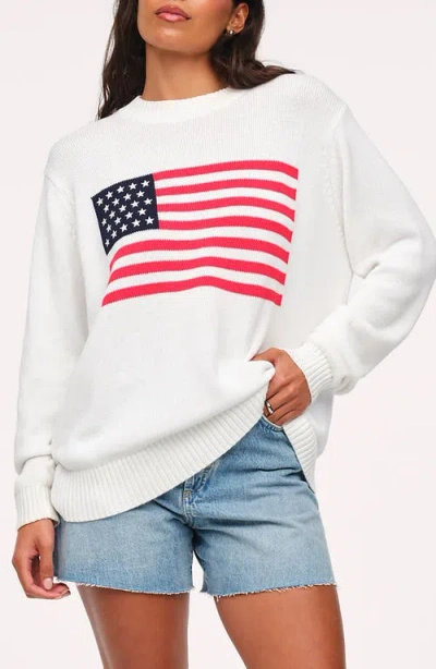 Nuuds Americana Graphic Sweater In White