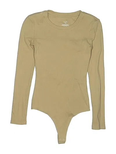 Pre-owned Nuuds Bodysuit In Tan