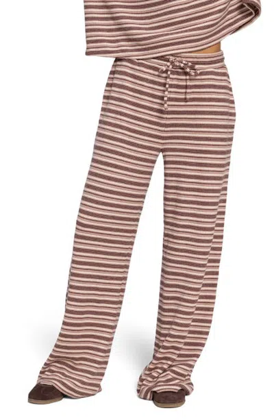 Nuuds Rib Stripe Wide Leg Pants In Multi