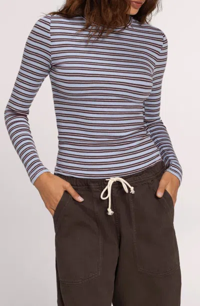 Nuuds Slinky Rib Top In Gray