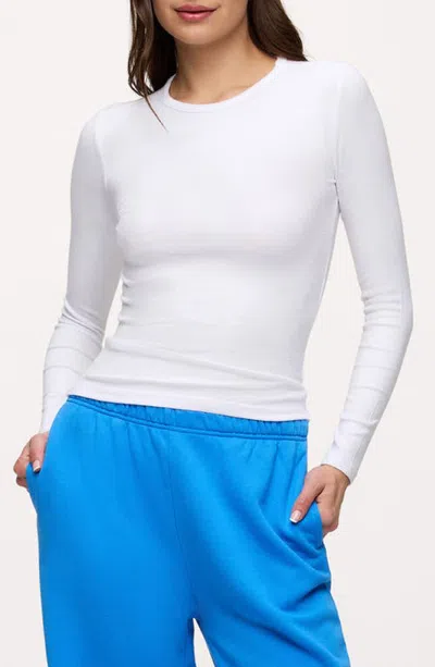 Nuuds Slinky Rib Top In White