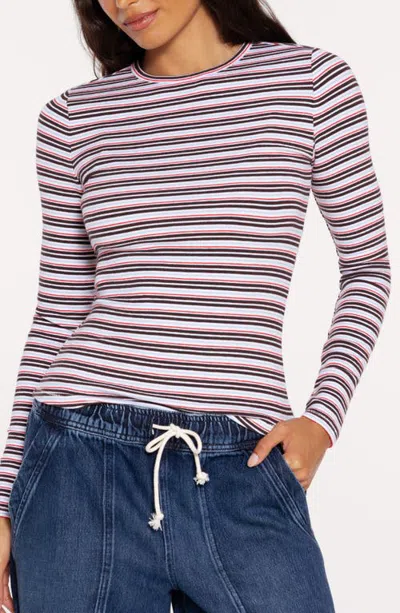 Nuuds Slinky Rib Top In Multi