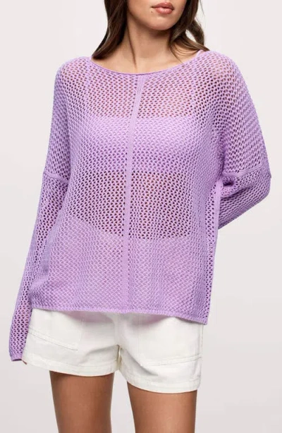 Nuuds Summer Breeze Open Stitch Sweater In Animal Print