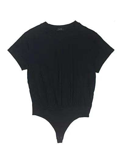 Pre-owned Nuuds Swimsuit Top Black Solid Pattern Swimwear