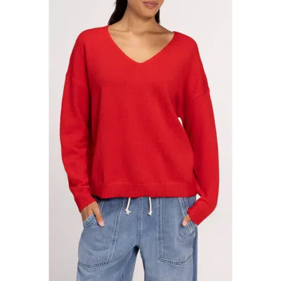 Nuuds V-neck Sweater In Chili