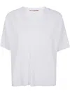 Nuur Short Sleeves Oversized Round Neck In White