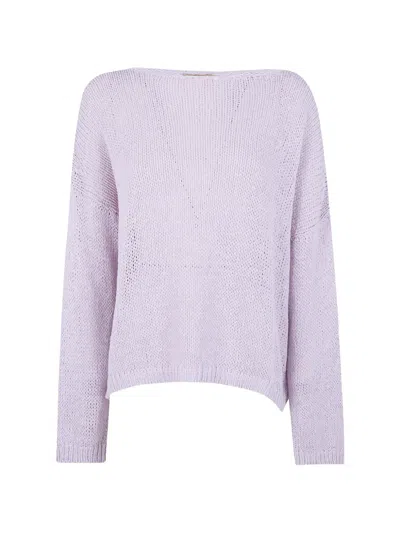 Nuur Boat-neck Sweater In Pink