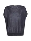 Nuur Oversized Short Sleeves T-shirt In Blue