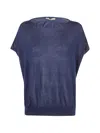 Nuur Oversized Short Sleeves T-shirt In Blue