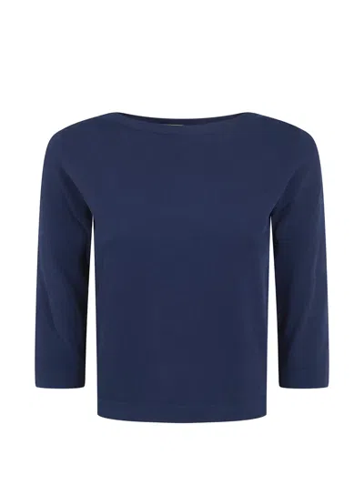 Nuur Boat-neck Top In Blue