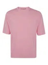 Nuur Short Sleeves Comfy Fit Round Neck In Pink