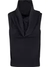 Nuur Short Sleeves Over Shoulder Top In Black