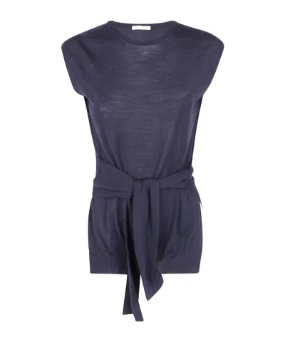 Nuur Crew Neck Pullover In Blue
