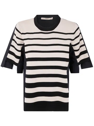 Nuur Lardini Crew Neck Striped Sweater