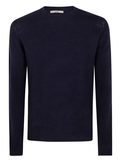 Nuur Long Sleeves Crew Neck Sweater Clothing In Navy