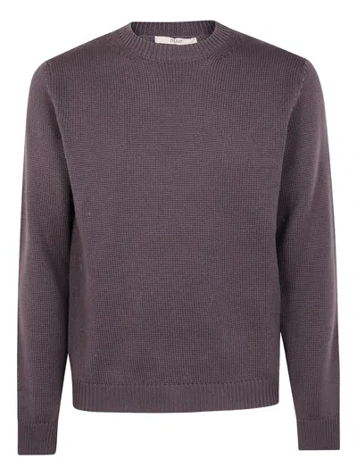 Nuur Long Sleeves Round Neck Sweater In Brown