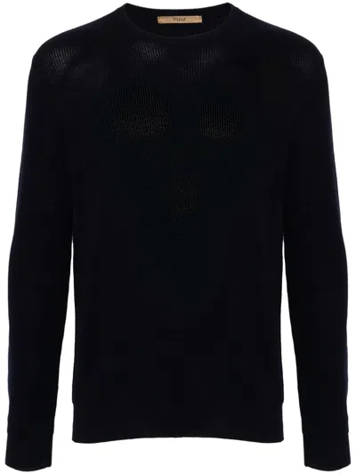 Nuur Long Sleeves Crew Neck Sweater In Black