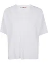 Nuur Short Sleeves Oversized Round Neck In White