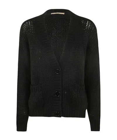 Nuur Long-sleeved Knitted Cardigan In Black