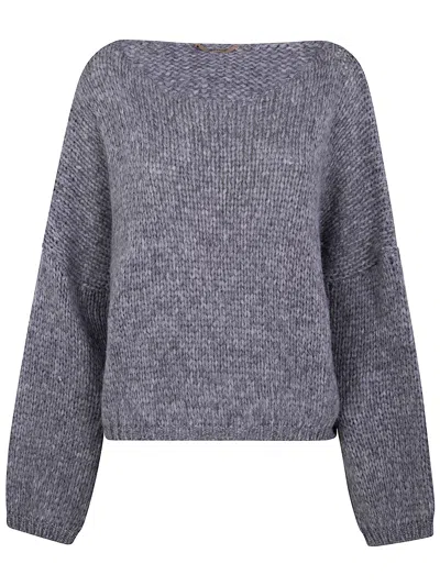 NUUR NUUR LONG SLEEVES BOAT NECK SWEATER