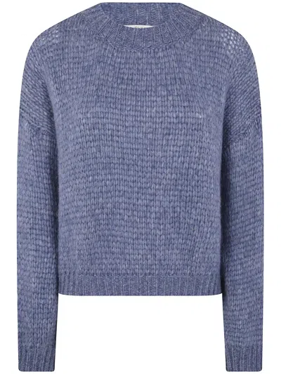 Nuur Long Sleeves Round Neck Sweater In Blue
