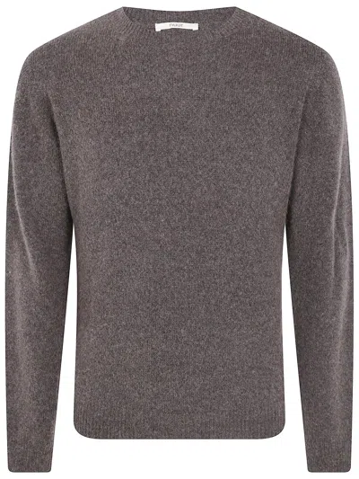 Nuur Long Sleeves Round Neck Sweater In Brown
