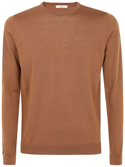 Nuur Long Sleeves Round Neck Sweater In Brown