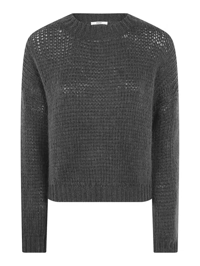 Nuur Long Sleeves Round Neck Sweater In Gray
