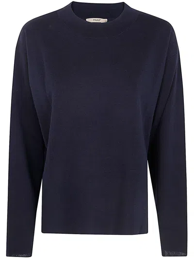 Nuur Long Sleeves Round Neck Sweater In Blue
