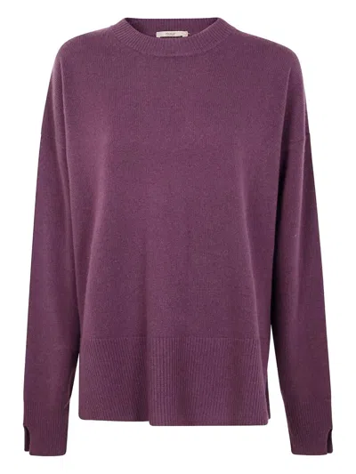 Nuur Long Sleeves Round Neck Sweater In Red