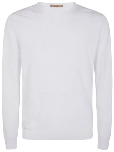 Nuur Long Sleeves Round Neck In White