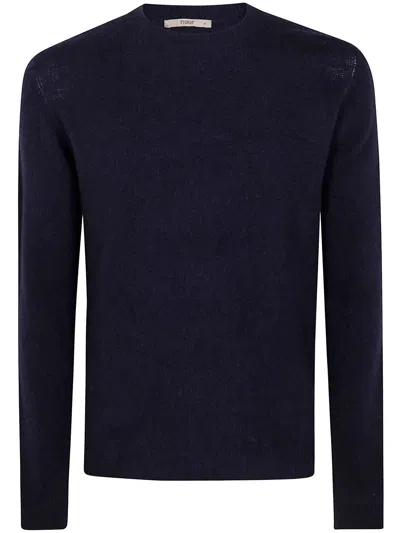 Nuur Long Sleeves Swg Round Neck Sweater In Blue