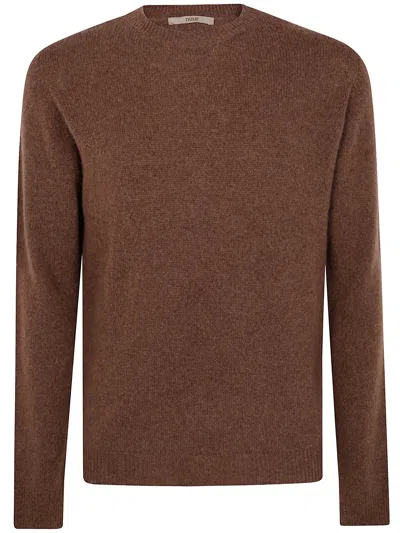 Nuur Long Sleeves Swg Round Neck Sweater In Brown
