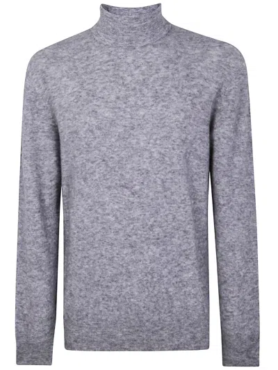 Nuur Long Sleeves Turtle Neck Sweater In Animal Print
