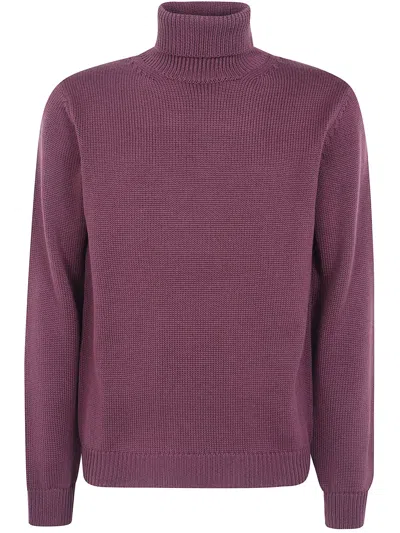 Nuur Long Sleeves Turtle Neck Sweater In Purple