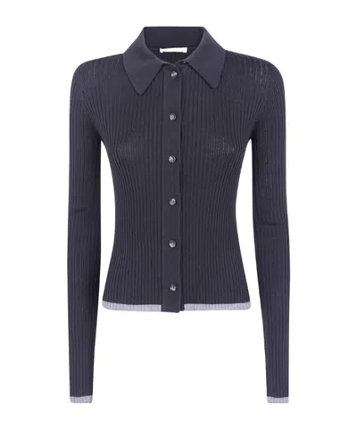 Nuur Long-sleeve Cardigan In Black