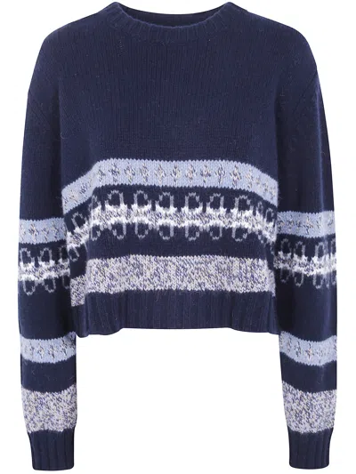 Nuur Long-sleeve Round Neck Sweater In Multi