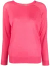 Nuur Wide Neckline Pullover In Rosa