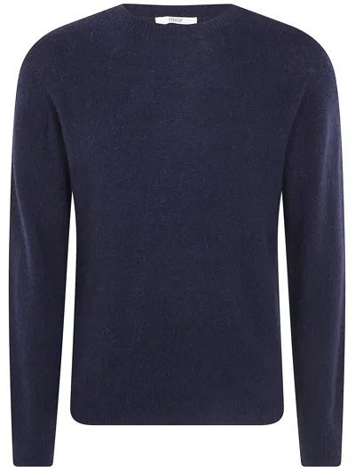 Nuur Fine-knit Crew-neck Sweater In Blue