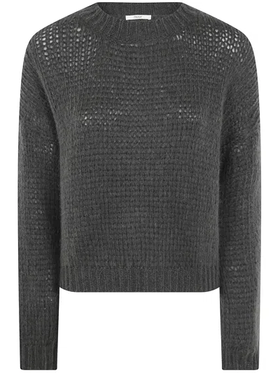 Nuur Long Sleeves Round Neck Sweater In Gray